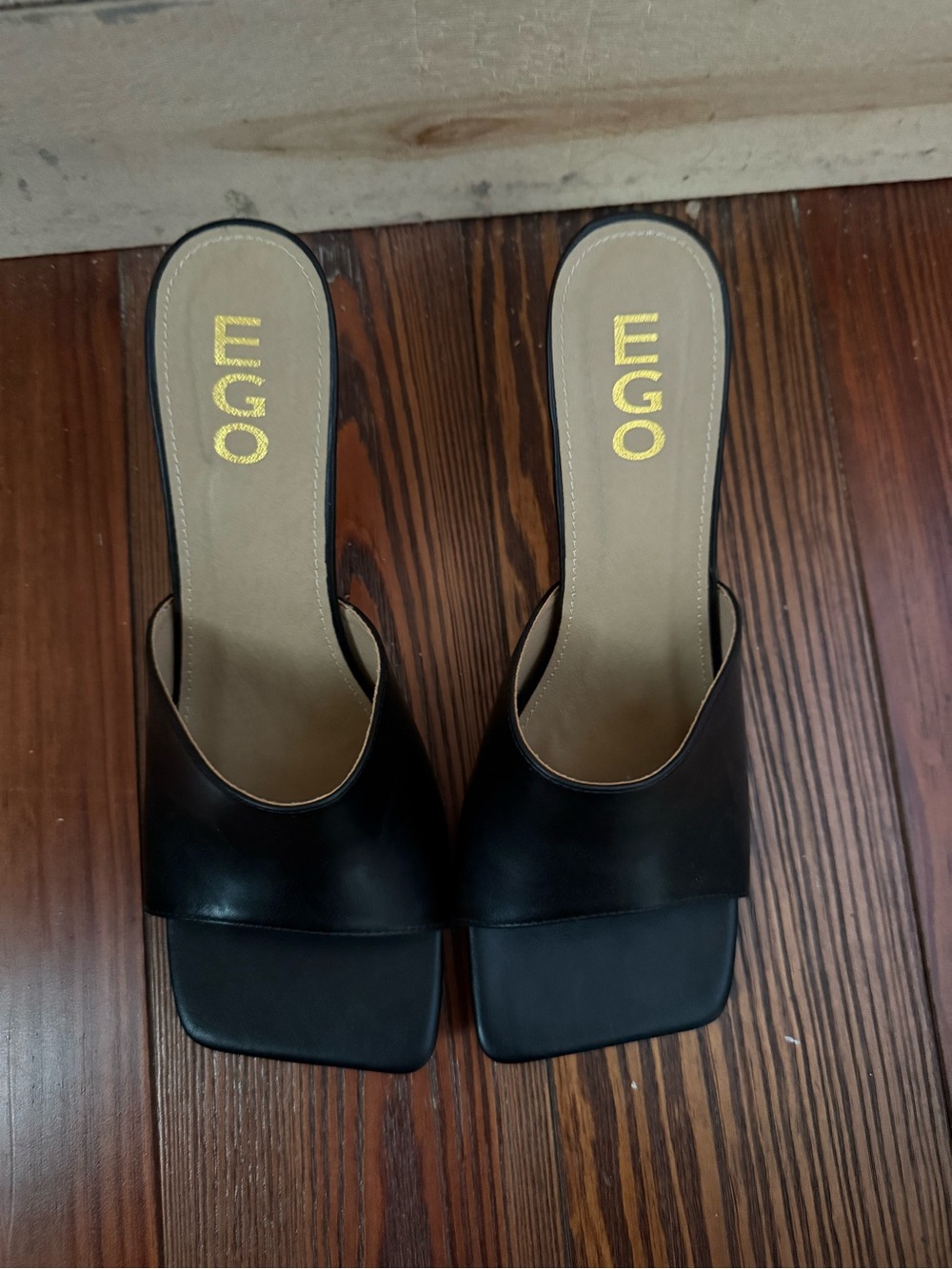 EGO Black Square Toe heels